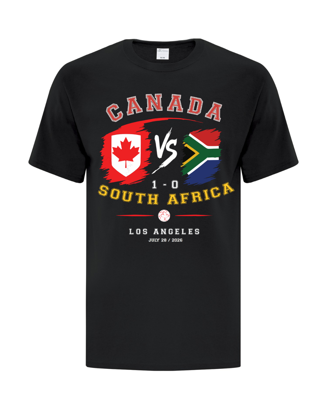 Canada vs South Africa 2026 Celebratory T-Shirt Black Youth