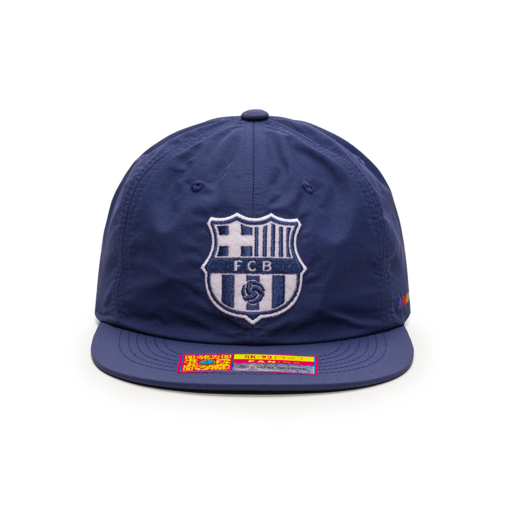 Barcelona Pipeline Flat Peak Snapback Hat (Fan Ink)