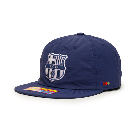 Barcelona Pipeline Flat Peak Snapback Hat (Fan Ink)