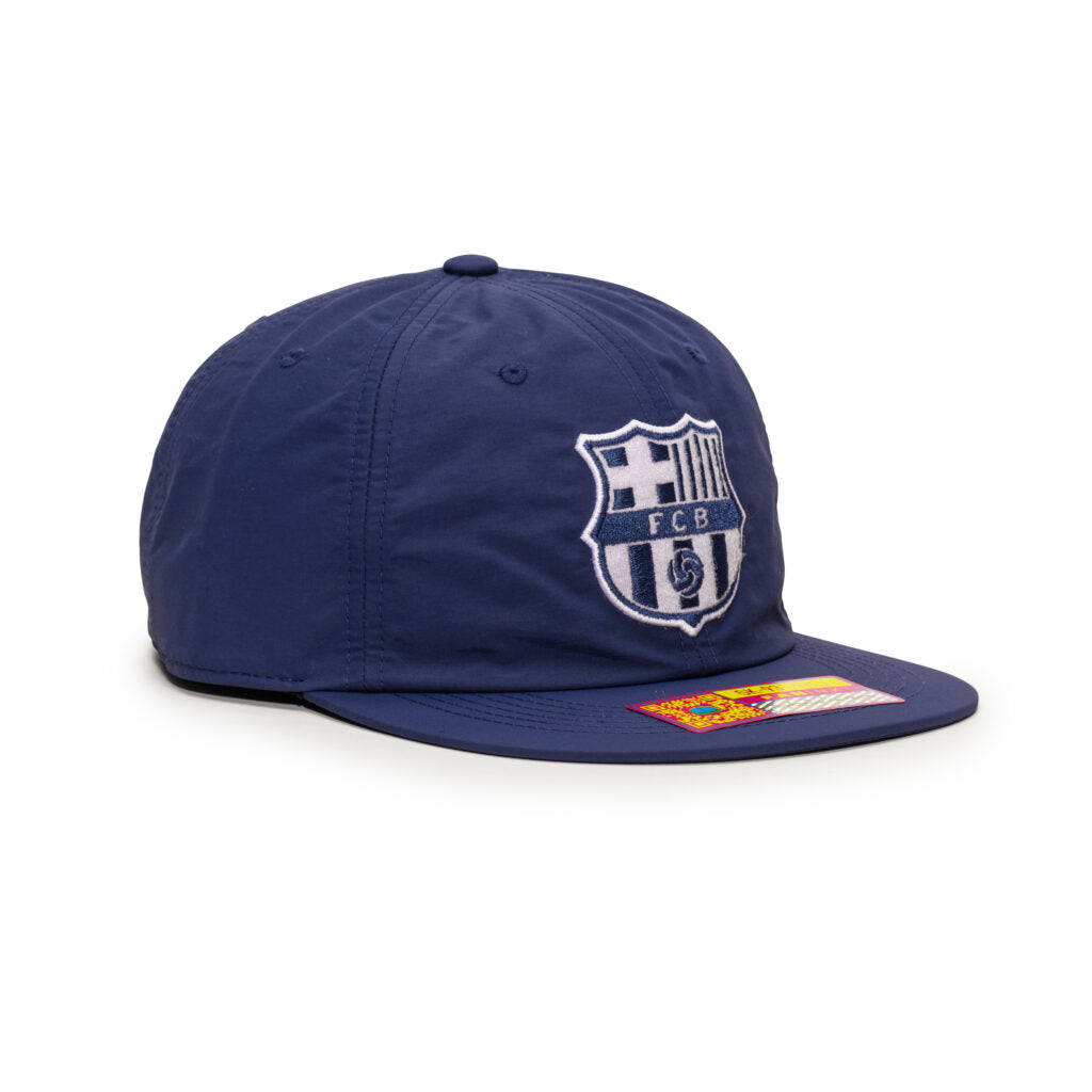 Barcelona Pipeline Flat Peak Snapback Hat (Fan Ink)