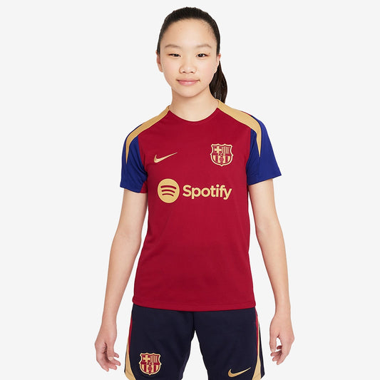 Haut de football Nike FC Barcelona Strike Nike Dri-FIT en tricot pour jeunes