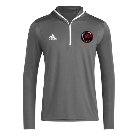 Grimsby Town SC Team Issue 1/4 Zip Hoodie Grey
