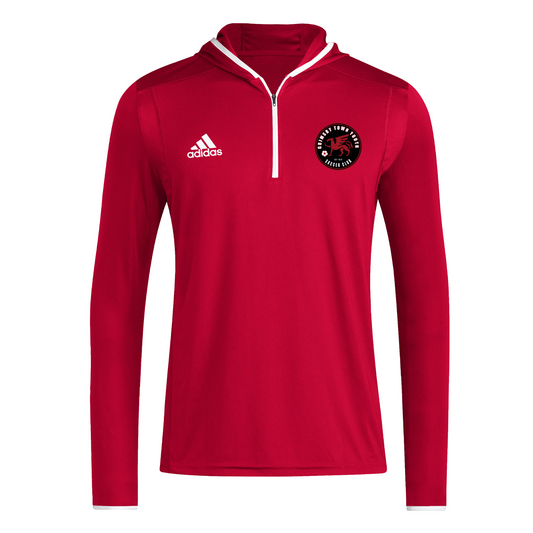 Grimsby Town SC Team Issue 1/4 Zip Hoodie Red