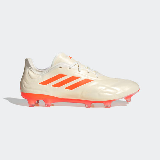 Chaussures de football Adidas Copa Pure.1 pour terrain sec Blanc cassé/Orange solaire