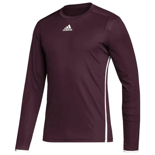 Adidas Team Issue Long Sleeve Jersey Burgundy
