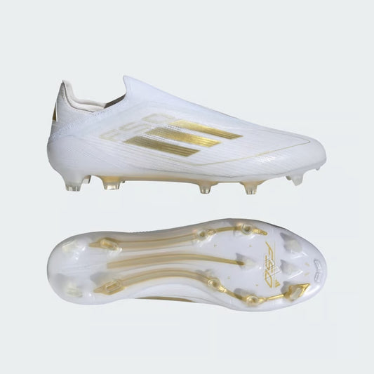 Adidas F50 Elite FG sans lacets Blanc/Or/Blanc
