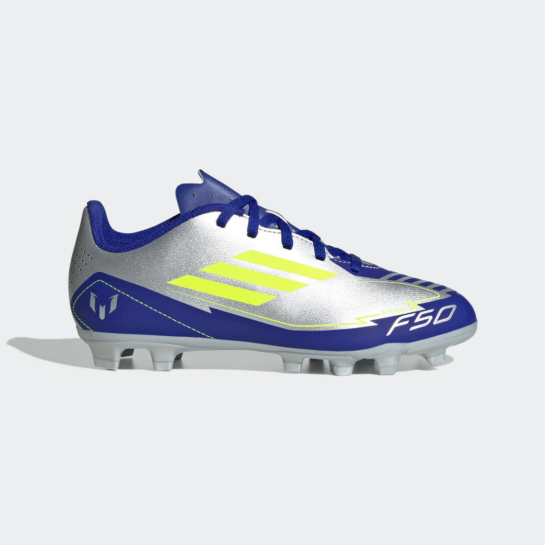 Adidas F50 CLUB FG/MG YOUTH ME ARGENT/SILVER/LUCBLU