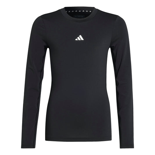 Adidas Black Techfit Long Sleeve Top Youth