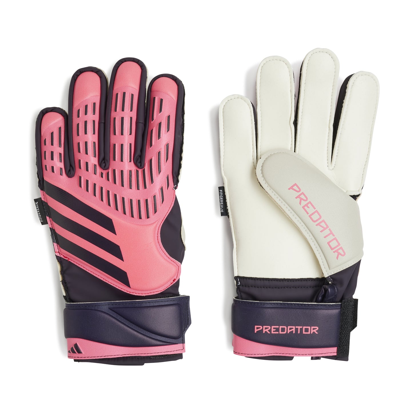Gants de gardien de but Adidas Predator Match Fingersave Rouge/Noir Jeunesse