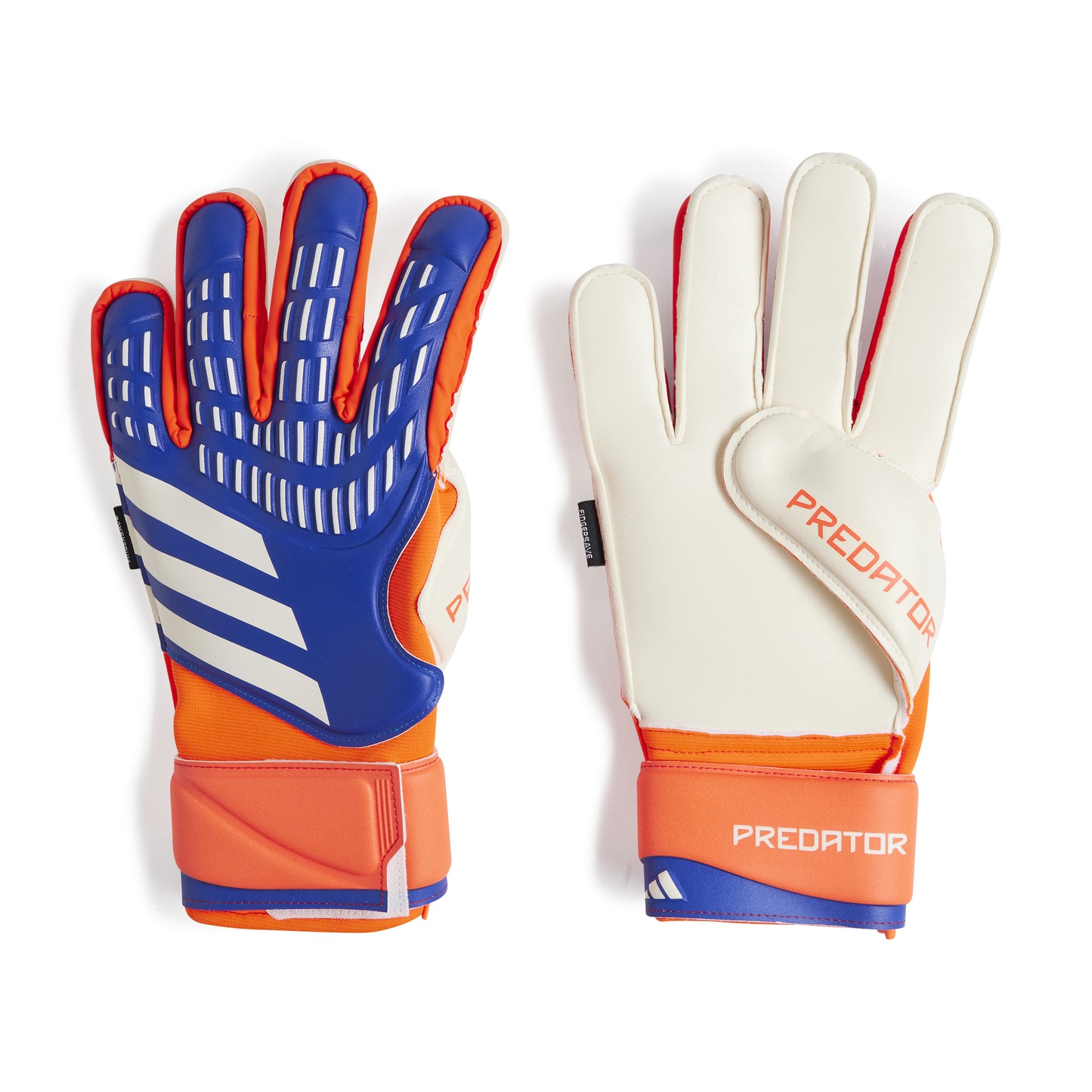 Gants de gardien de but Adidas Predator Match Fingersave Bleu/Rouge/Blanc