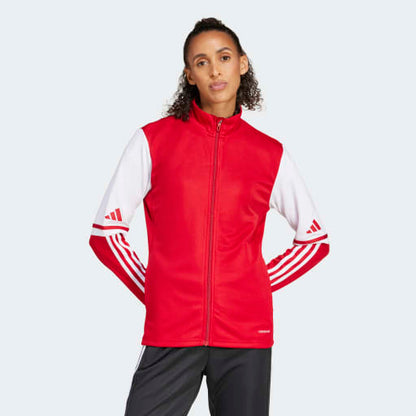 Veste de survêtement Adidas Squadra 25 rouge pour femme