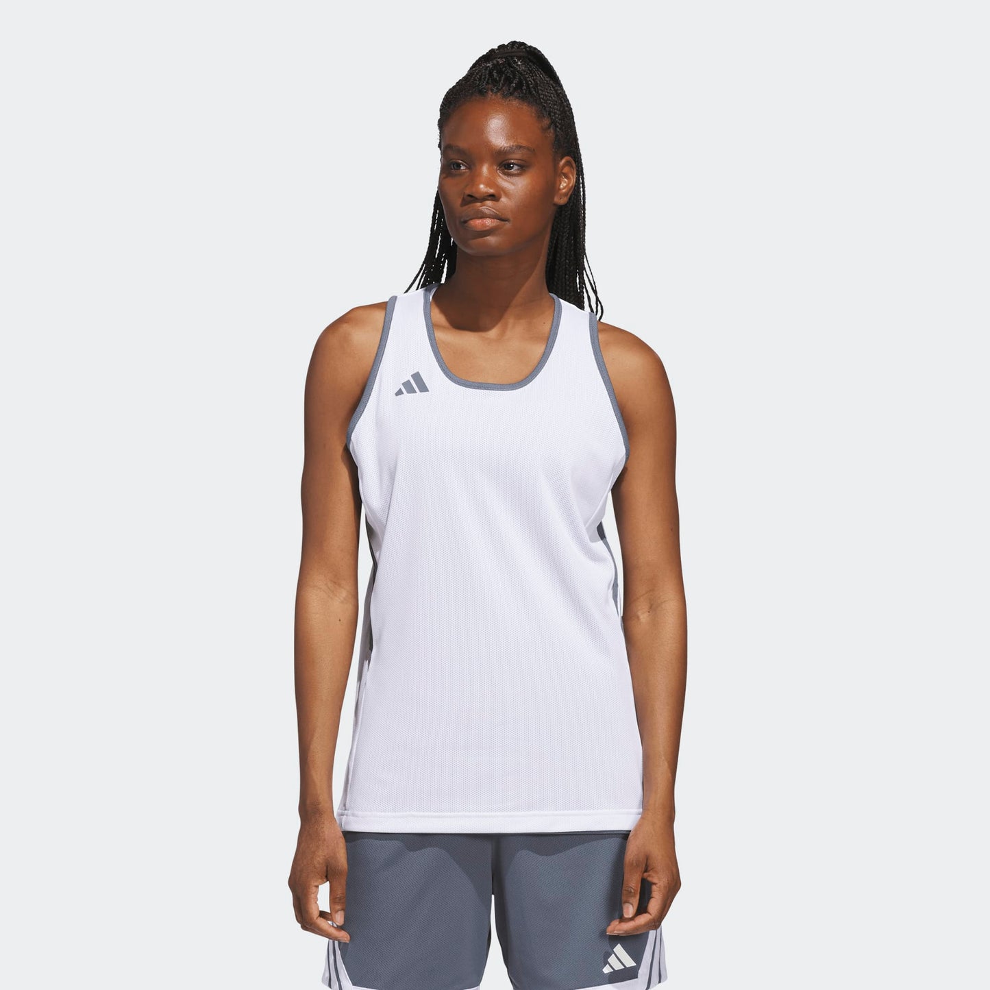 Adidas Everyday Pro Reversible Basketball Jersey Women's Onix/White