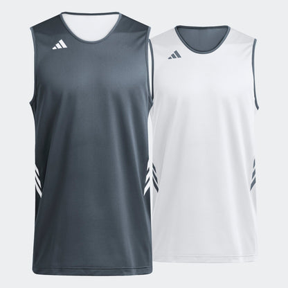 Adidas Everyday Pro Reversible Basketball Jersey Youth Onix/White