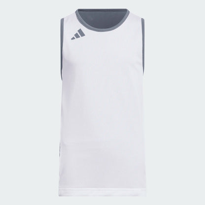 Adidas Everyday Pro Reversible Basketball Jersey Youth Onix/White