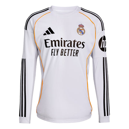 Adidas Real Madrid 25/26 Mbappe #10 Long Sleeve Home Jersey