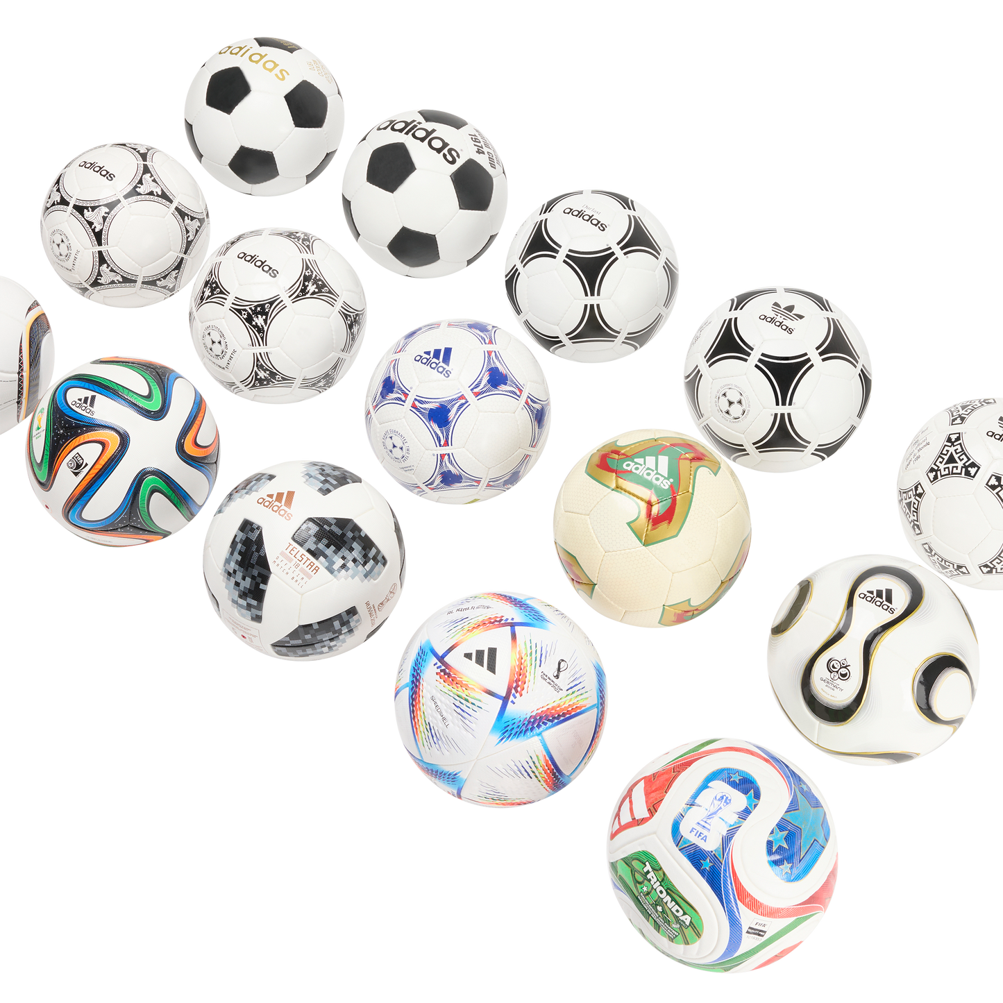 Adidas FIFA World Cup Historical Pro Soccer Ball Set