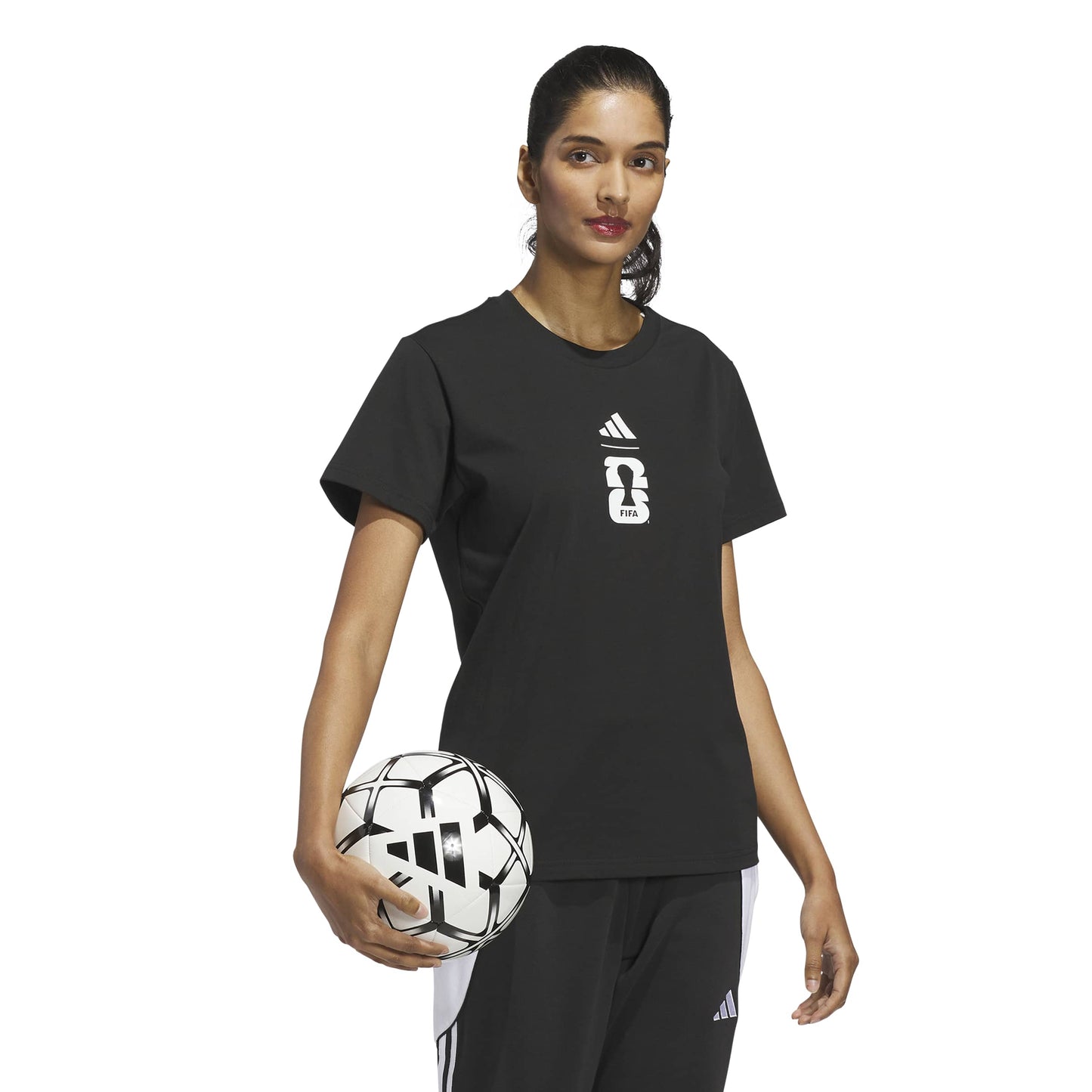 Adidas World Cup Official Match Ball T-Shirt Black Women's