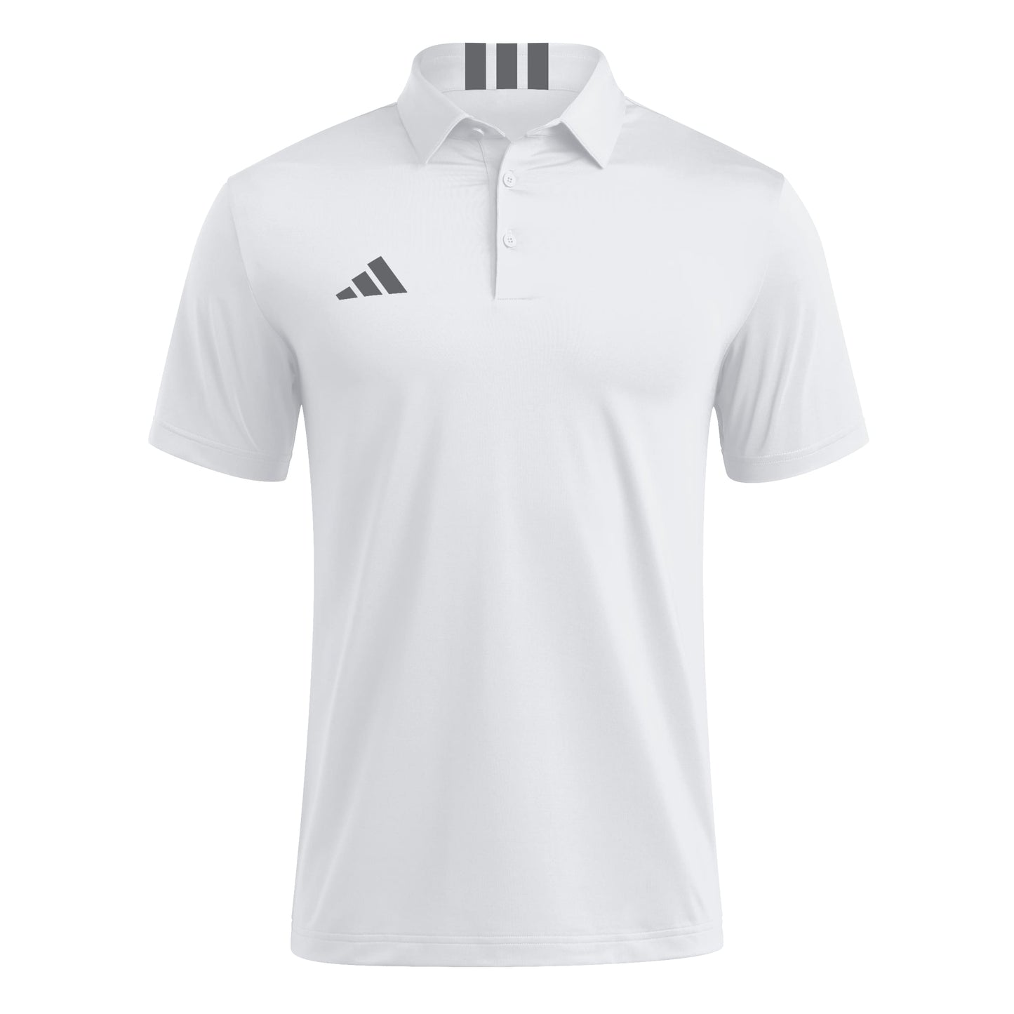 Adidas 3-Stripes Short Sleeve Golf Polo White
