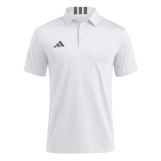 Adidas 3-Stripes Short Sleeve Golf Polo White