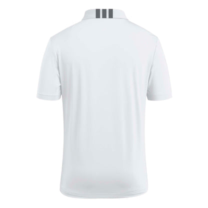 Adidas 3-Stripes Short Sleeve Golf Polo White