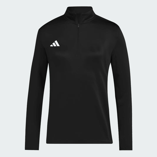 Adidas 3 Stripe Long-Sleeve 1/4 Zip Women's Black