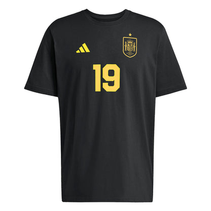 Adidas Spain Lamine Yamal #19 Name & Number T-Shirt