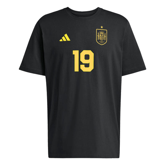 Adidas Spain Lamine Yamal #19 Name & Number T-Shirt