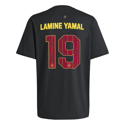 Adidas Spain Lamine Yamal #19 Name & Number T-Shirt