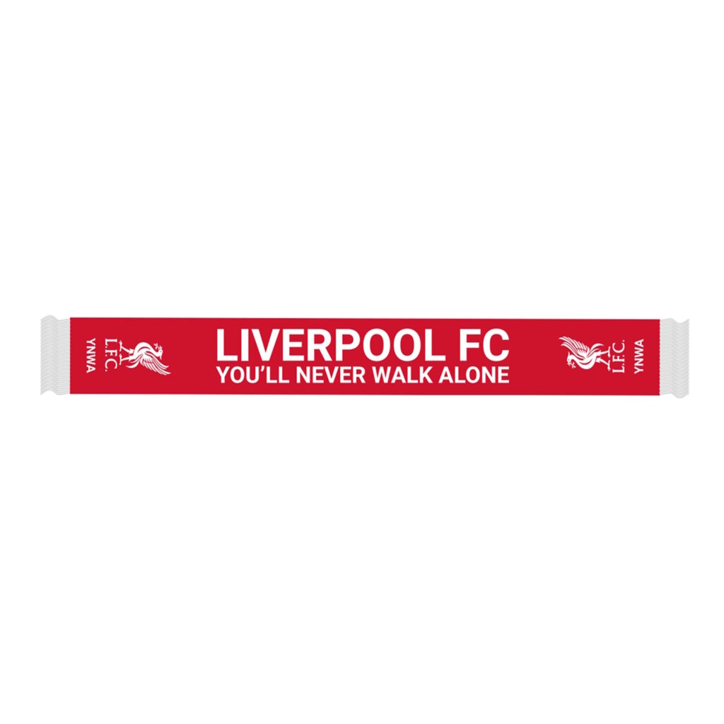 Liverpool Red & White You'll Never Walk Alone Scarf