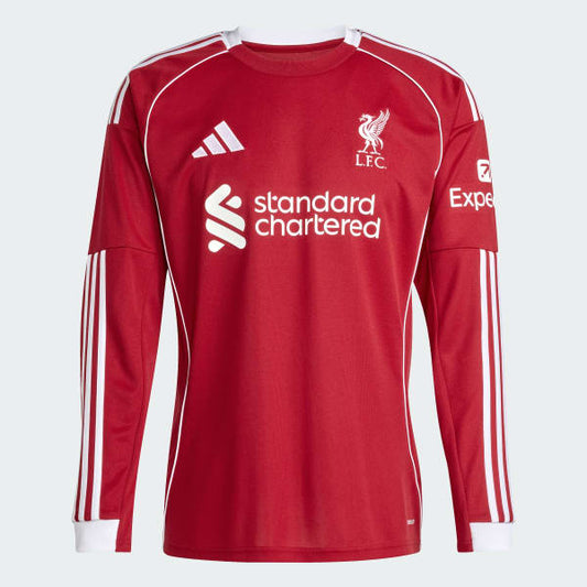 Adidas Liverpool 25/26 Long Sleeve Home Jersey