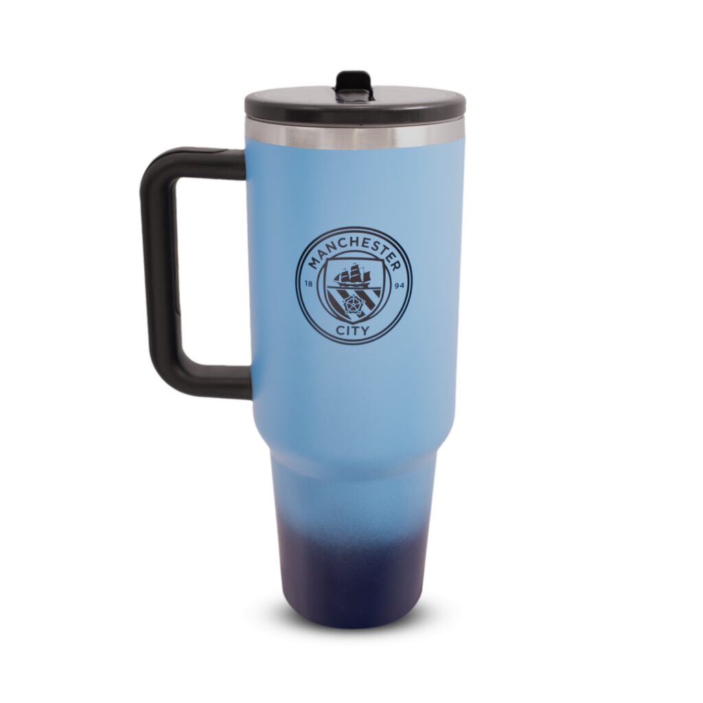 Manchester City Handle Flip Straw Insulated Tumbler (40 OZ)