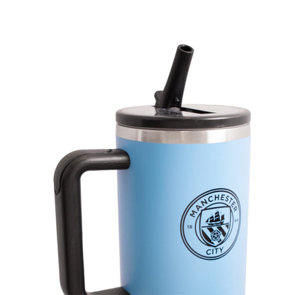 Manchester City Handle Flip Straw Insulated Tumbler (40 OZ)
