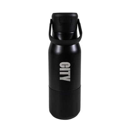 Manchester City Stainless Steel Black Water Bottle (650 ML)