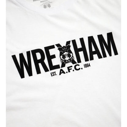 T-shirt blanc avec logo Wrexham