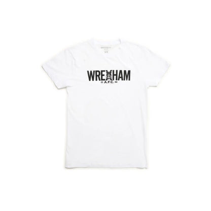 T-shirt blanc avec logo Wrexham