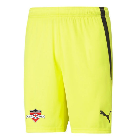 Short de gardien de but Puma TeamLiga pour enfant, jaune fluo