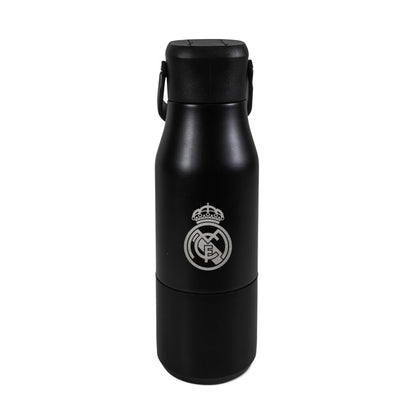 Real Madrid Stainless Steel Black Water Bottle (650 ML)