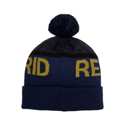 Real Madrid Black & Gold Pom Beanie