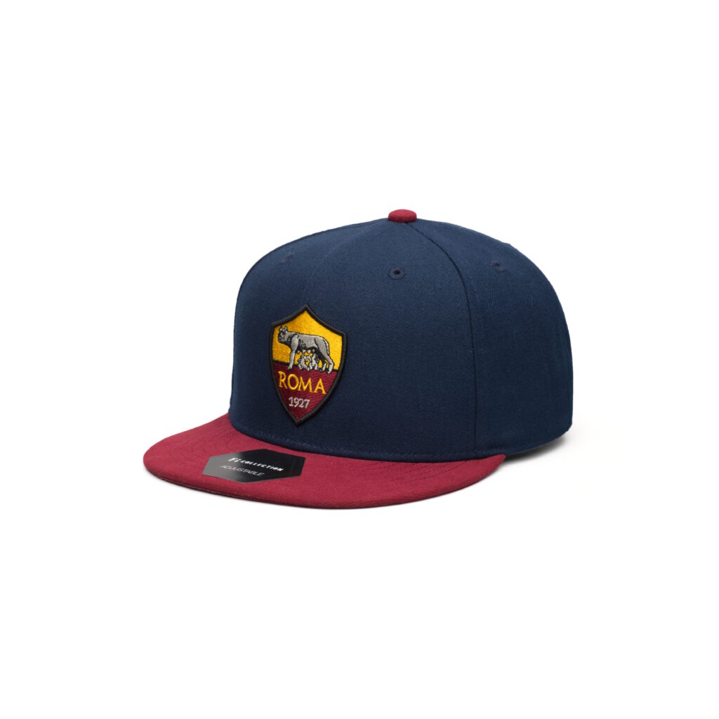 Roma Team Flat Peak Snapback Hat (Fan Ink)