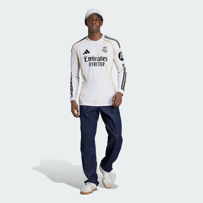 Adidas Real Madrid 25/26 Long Sleeve Home Jersey