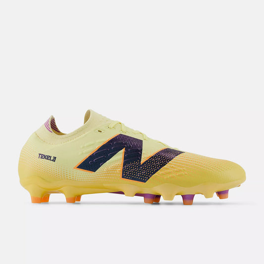 New Balance TEKELA PRO LOW LACED FG V4+ Blanc/Noir/Néon