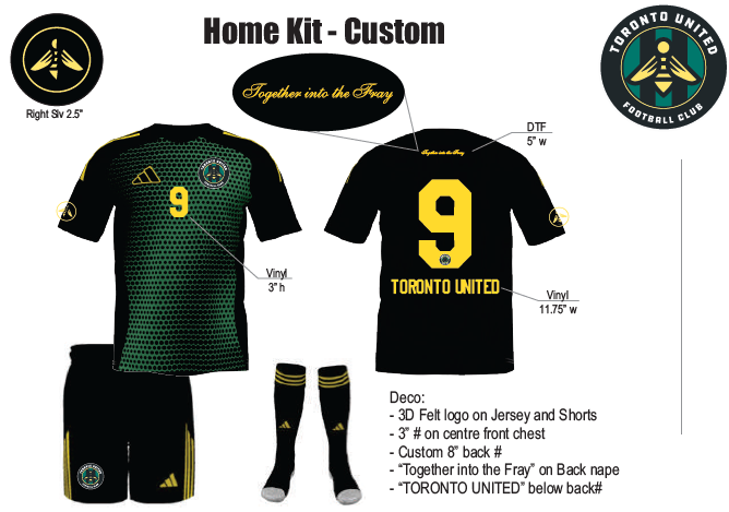 Toronto United Player Home Kit
