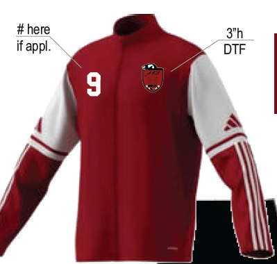 AKZ Canada Adidas Squadra 25 Track Jacket Red Youth