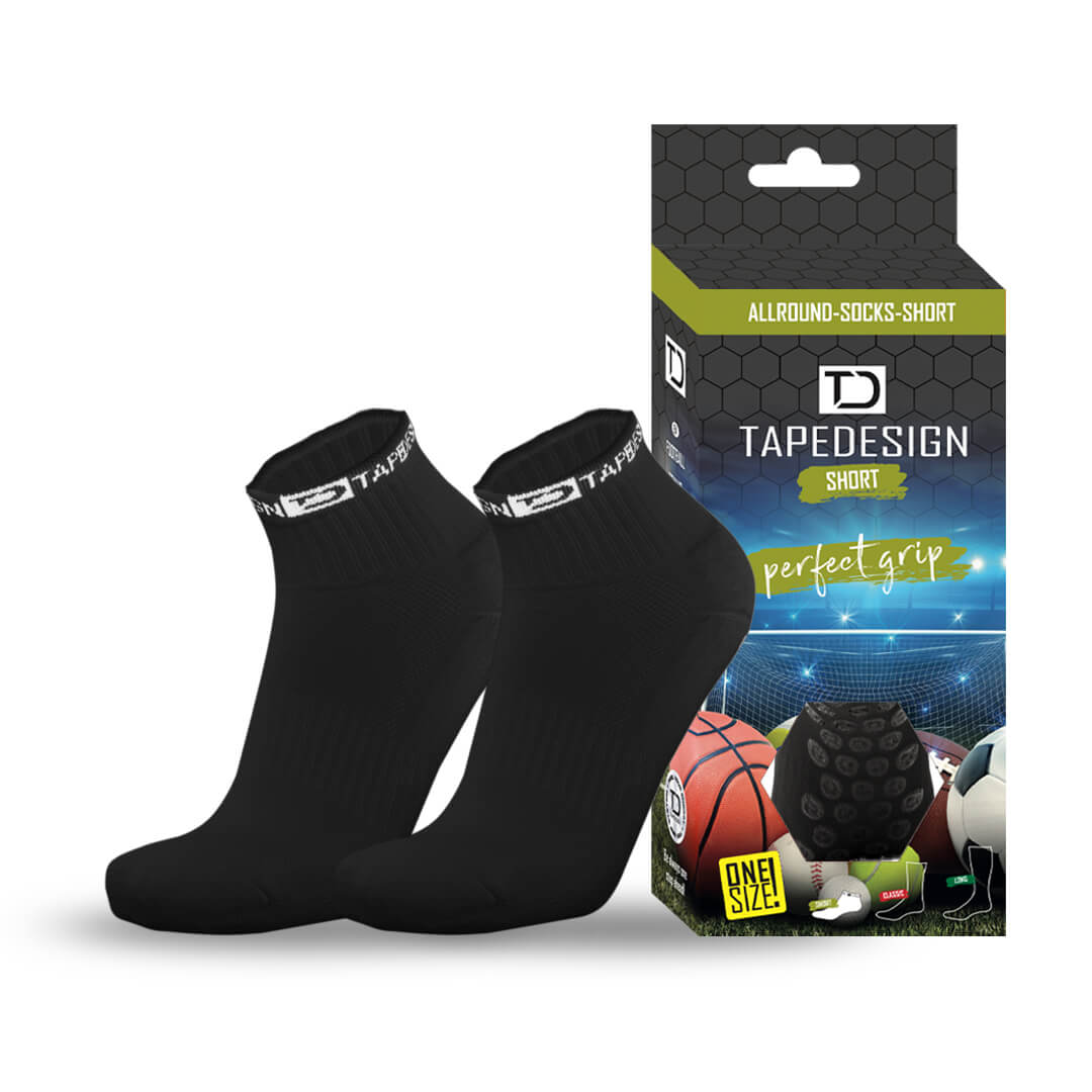 Tape Design Socks Short Black