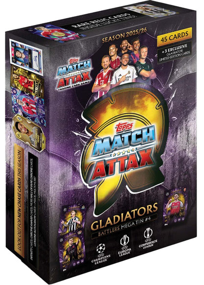 Topps Match Attax 25/26 UEFA Champions League Cards Mega Tin (48 Cards + Third Le) (case Pack Of 6) Soccer World Central Topps Match Attax 25/26 UEFA Champions League Cards Mega Tin (48 Cards + Third Le) (case Pack Of 6) Soccer World Central