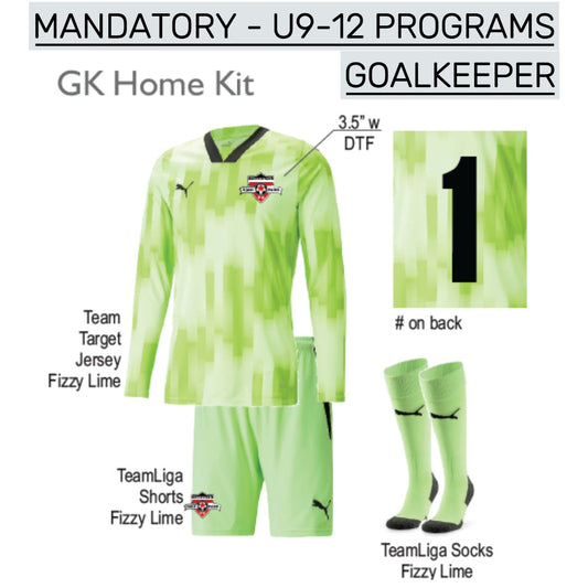 Toronto High Park U9-U12 Competitive Goalkeeper Program Package (MANDATORY)