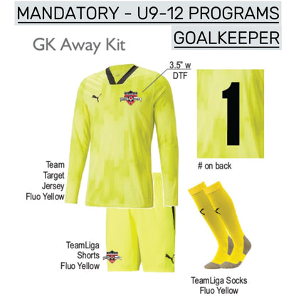 Toronto High Park U9-U12 Competitive Goalkeeper Program Package (MANDATORY)