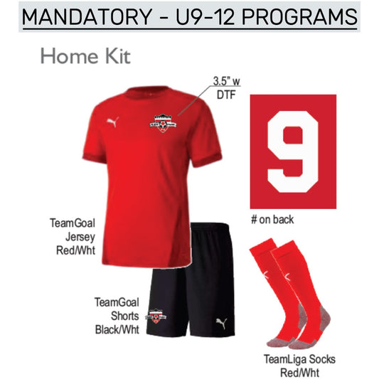 Toronto High Park U9-U12 Competitive Player Program Package (MANDATORY)