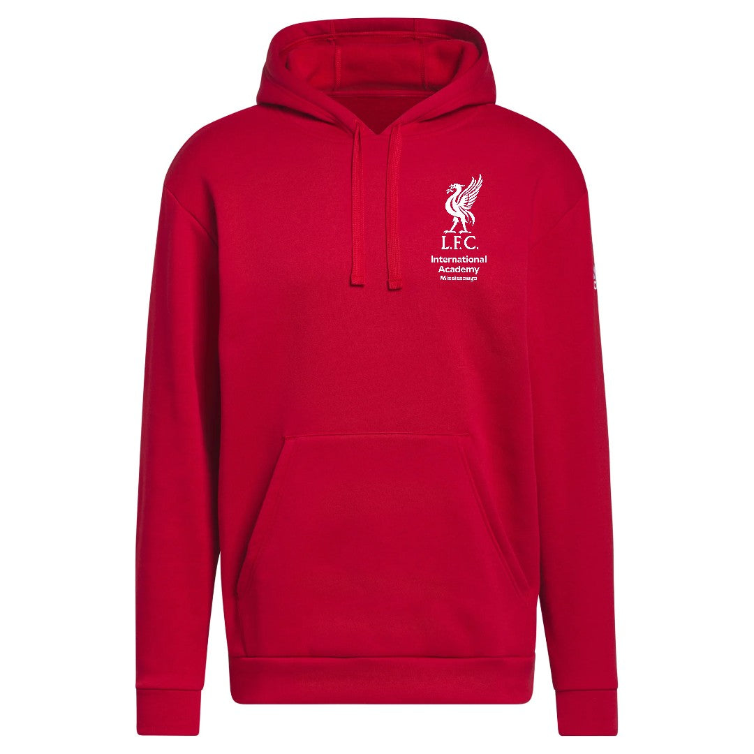 Sweat à capuche en polaire Adidas rouge pour femme