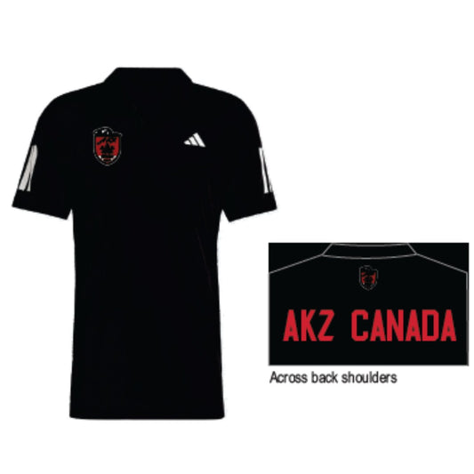 AKZ Canada Adidas 3 Stripes Club Polo Black